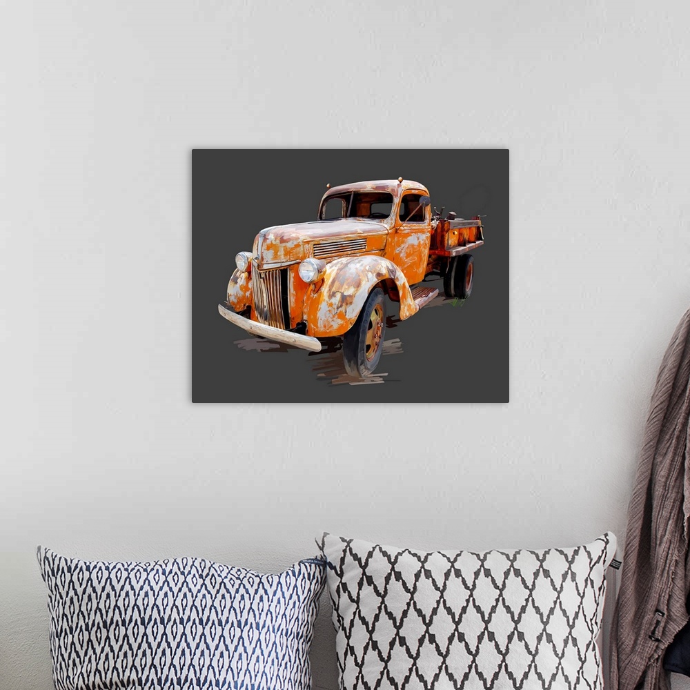 A bohemian room featuring Vintage Truck V