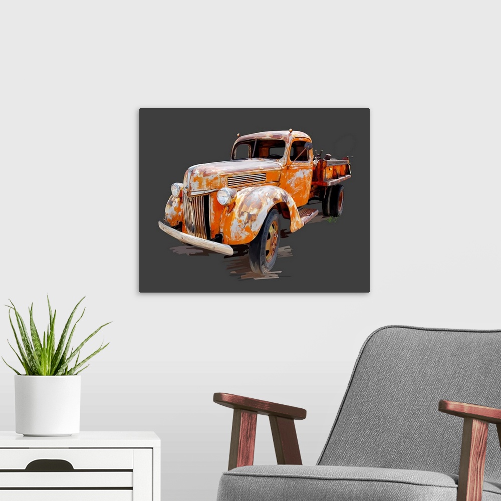 A modern room featuring Vintage Truck V