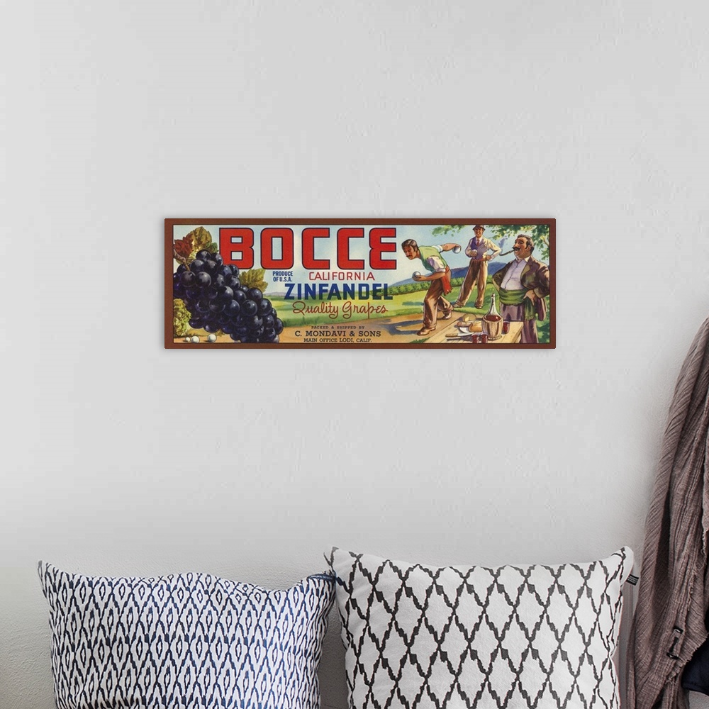 A bohemian room featuring Vintage Wine Label II