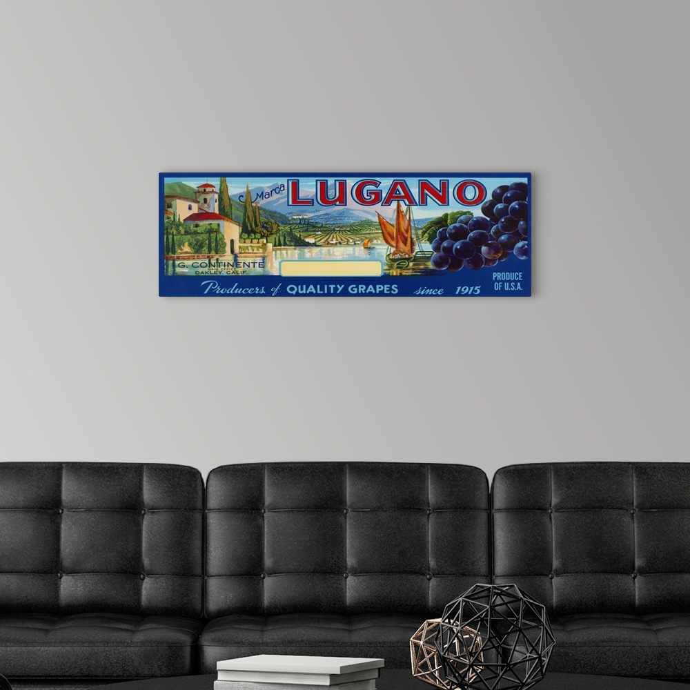 A modern room featuring Vintage Wine Label III