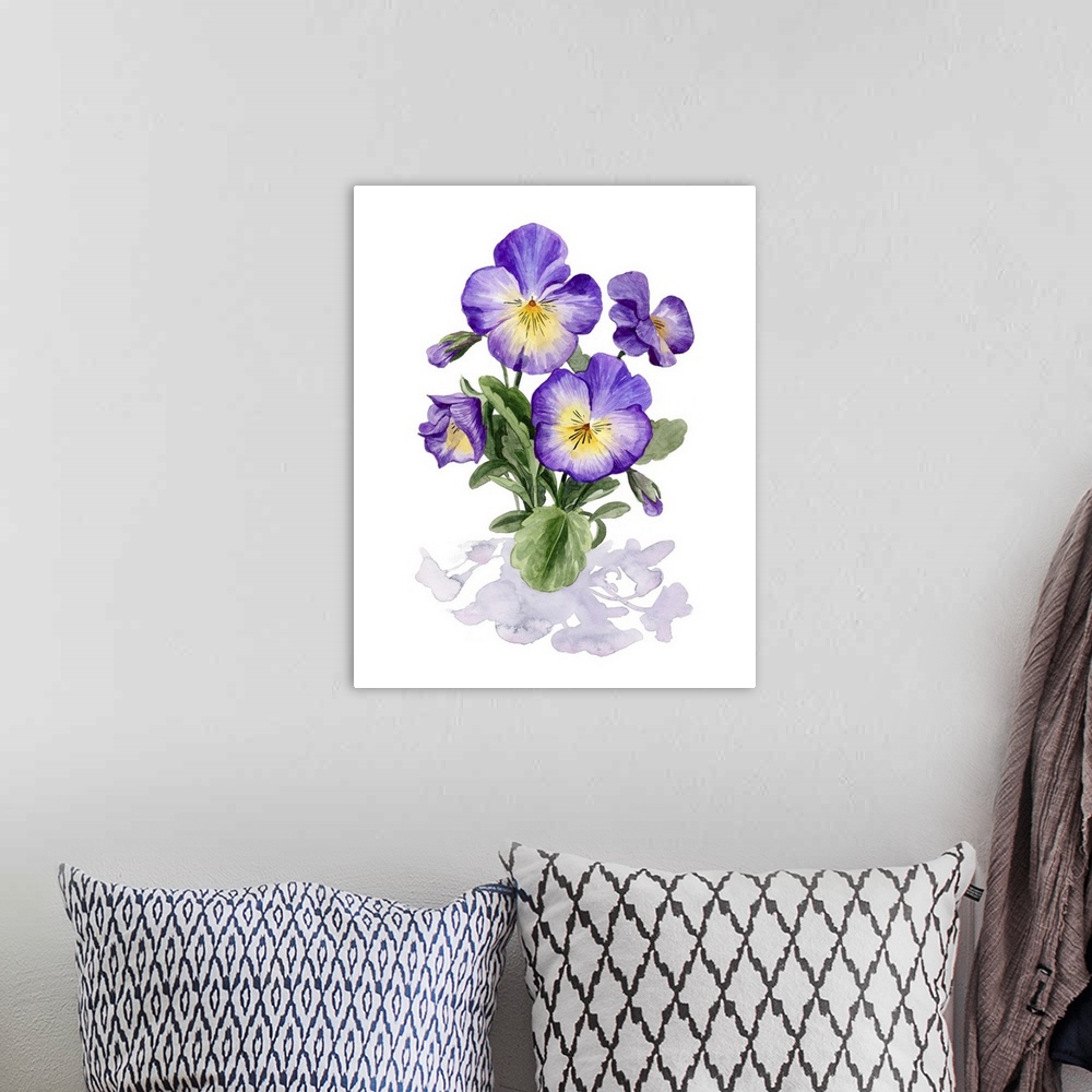 A bohemian room featuring Viola Pansies I