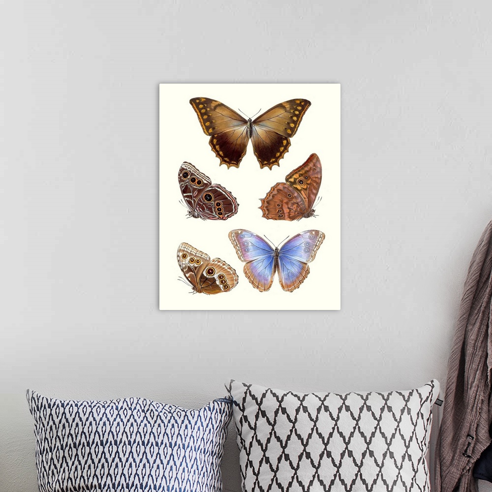 A bohemian room featuring Violet Butterflies I
