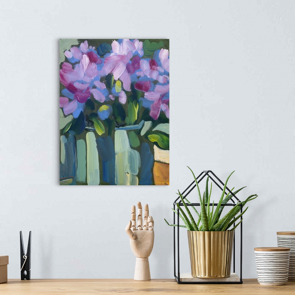 A bohemian room featuring Violet Spring Flowers V