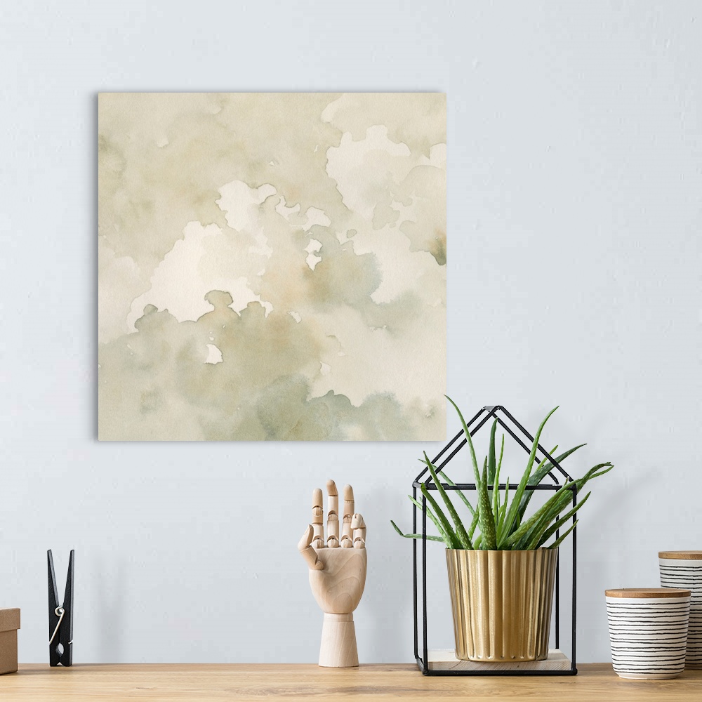 A bohemian room featuring Warm Clouds Abstract I
