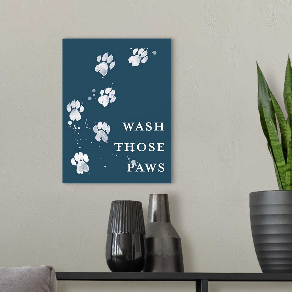 A modern room featuring Wash Your Paws I