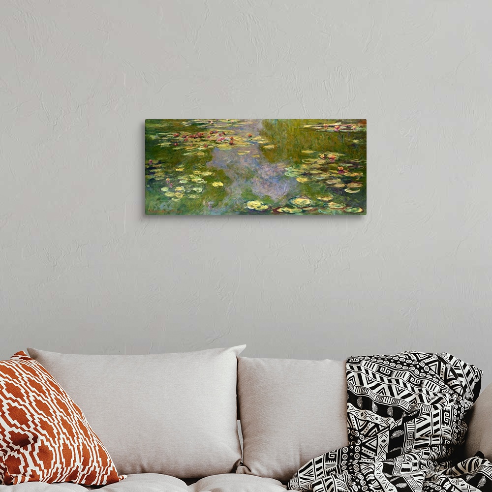 A bohemian room featuring Water Lilies I