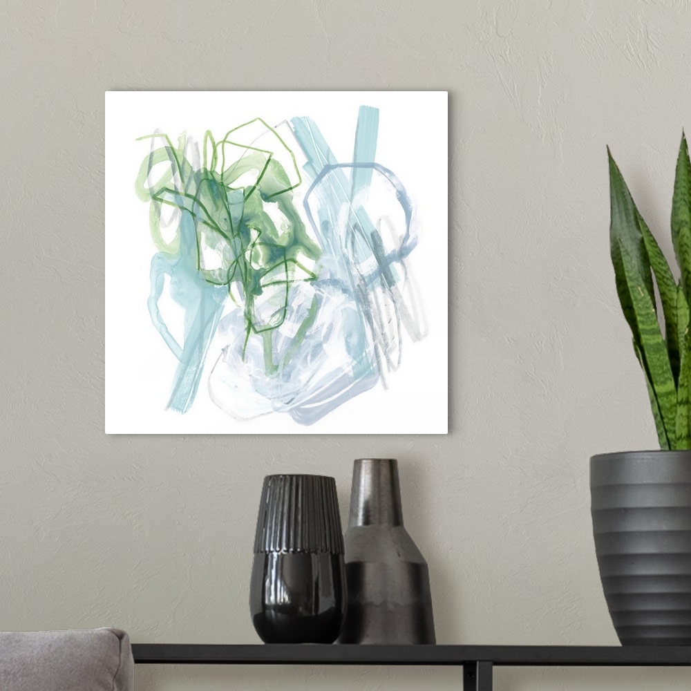 A modern room featuring Water Sprig II