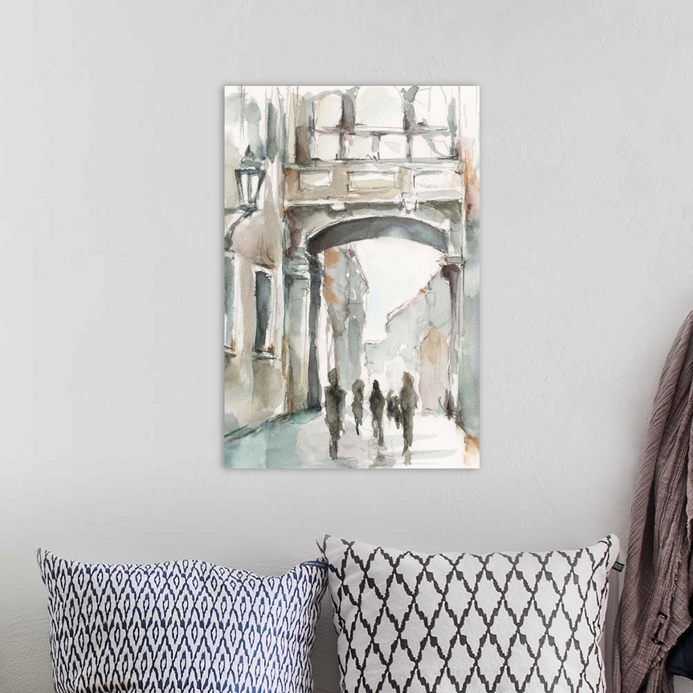 A bohemian room featuring Watercolor Arch Studies I
