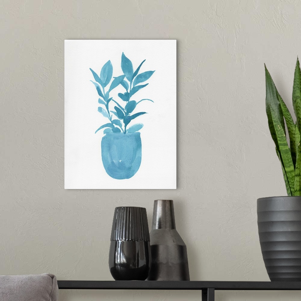 A modern room featuring Watercolor House Plant III