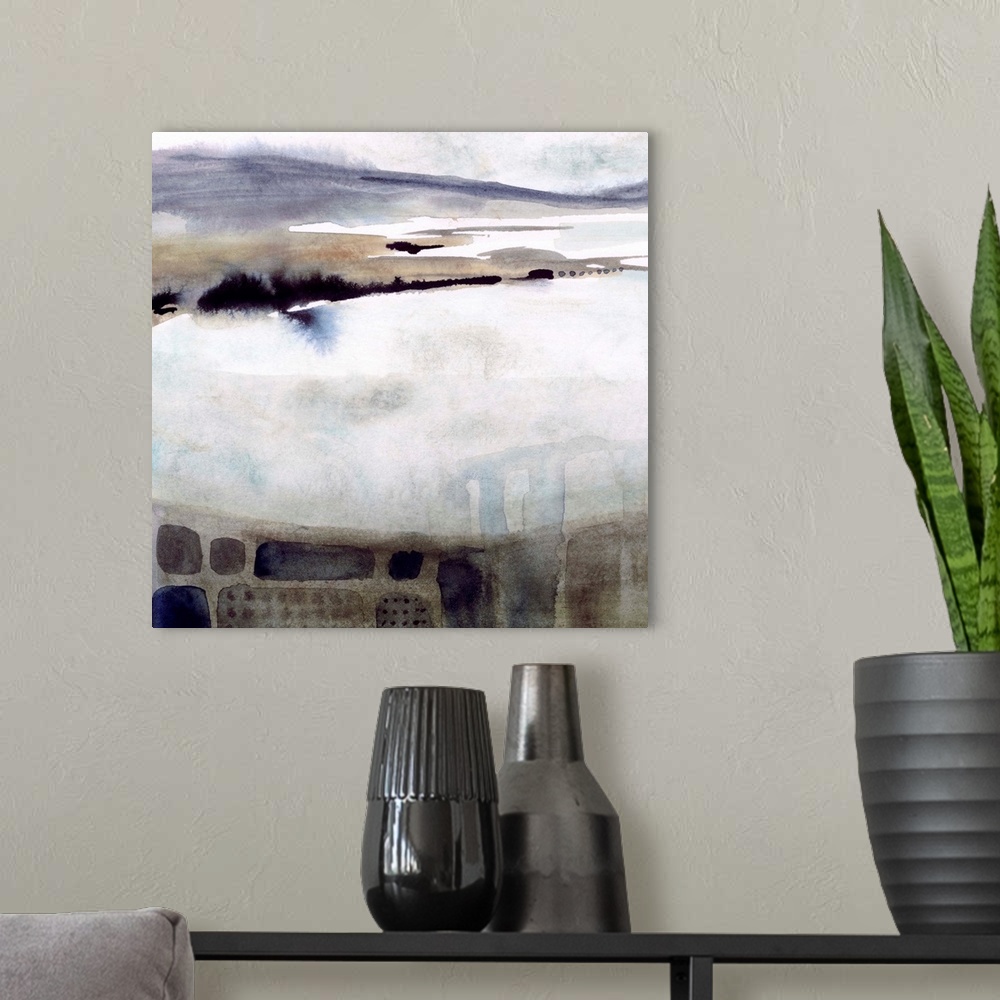 A modern room featuring Watercolor Moor I