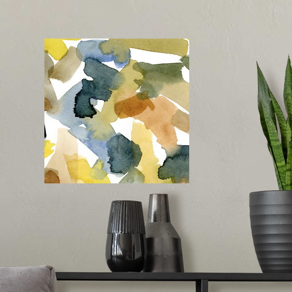 A modern room featuring Watercolor Palette IV