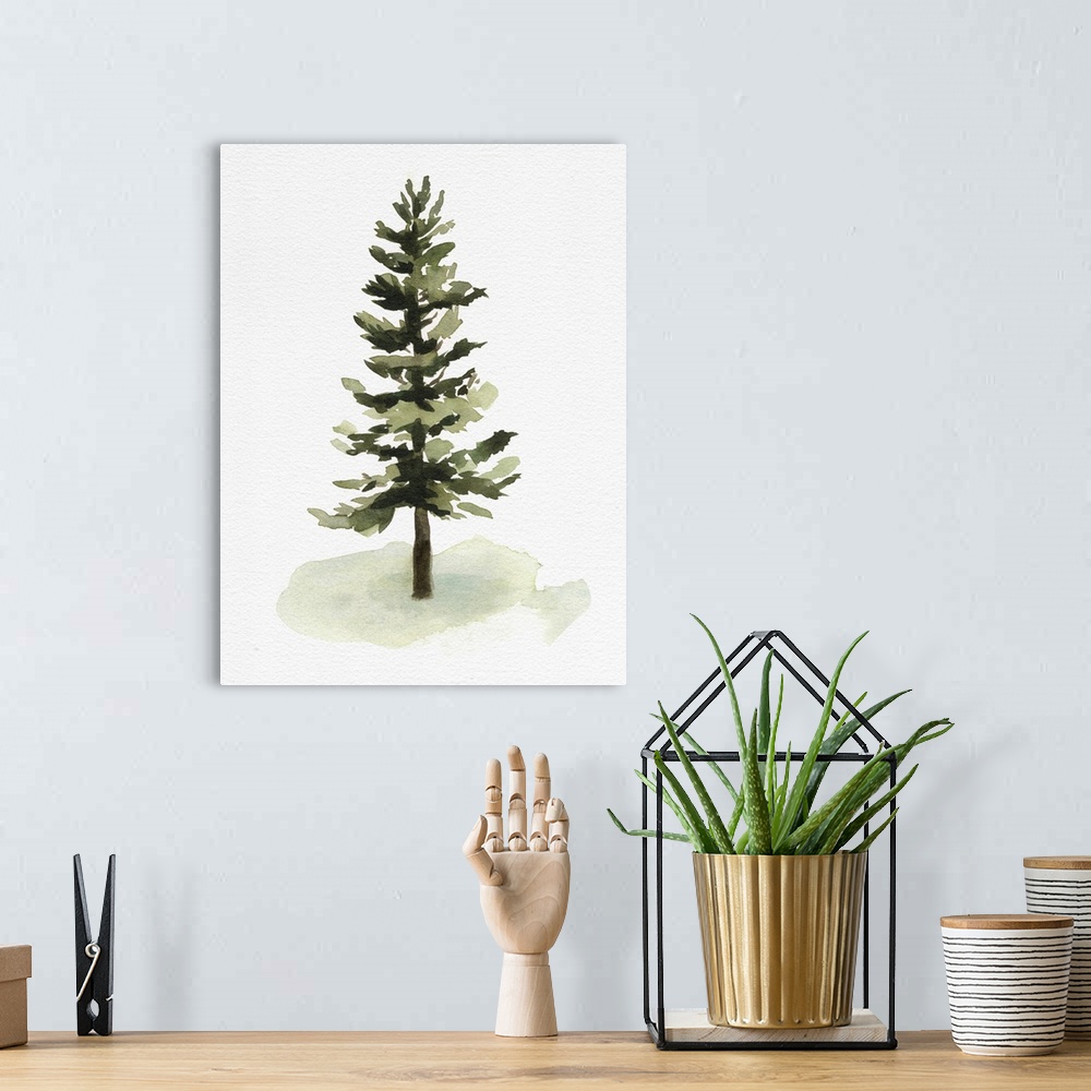 A bohemian room featuring Watercolor Pine II