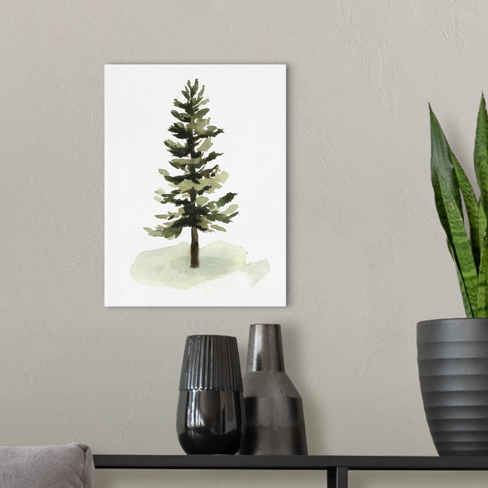 A modern room featuring Watercolor Pine II