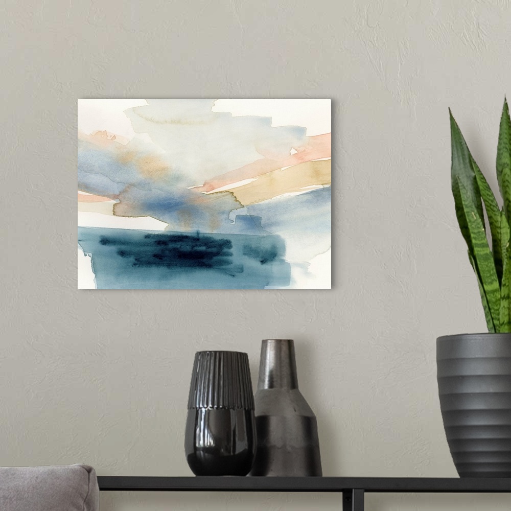 A modern room featuring Watercolor Swathe II