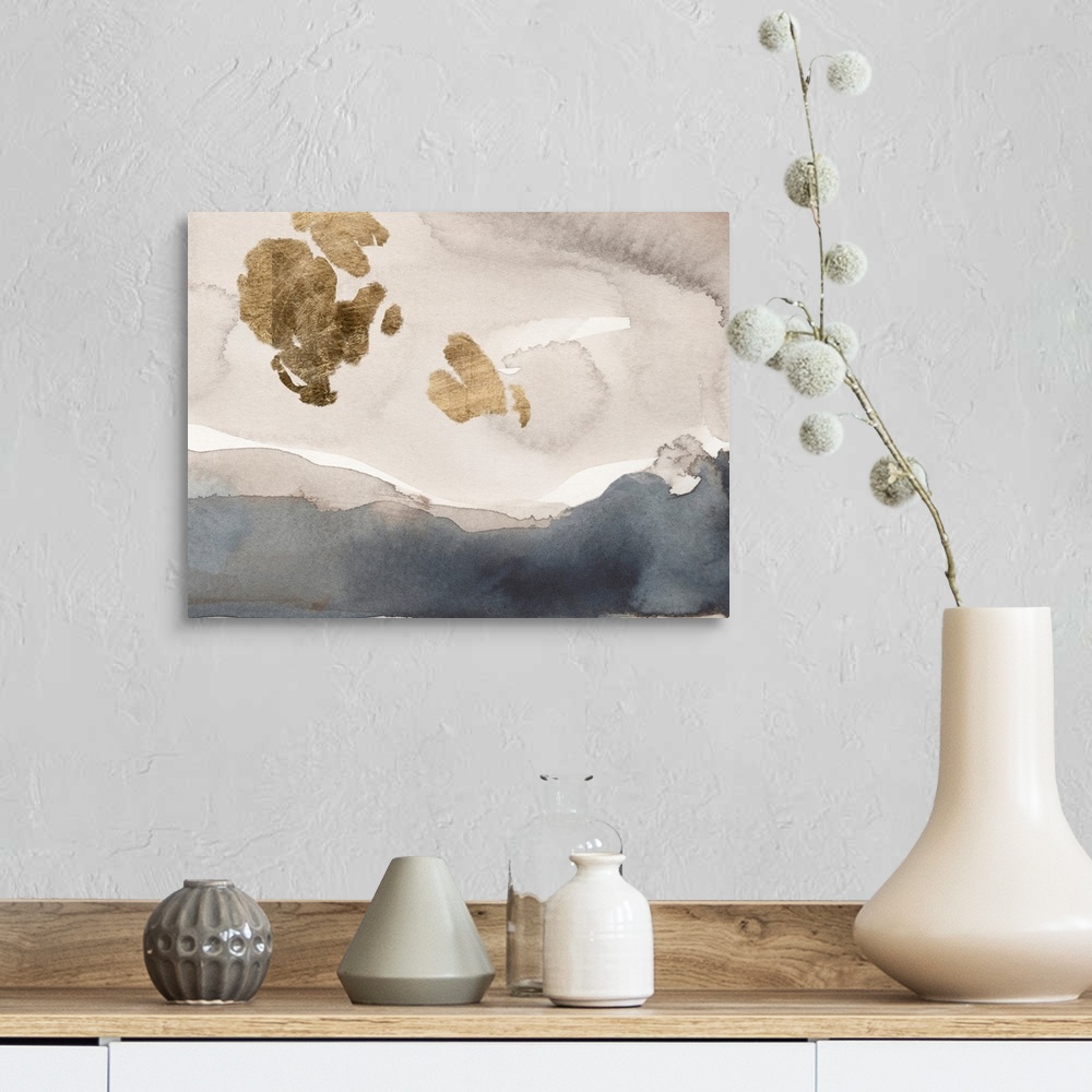 A farmhouse room featuring Watercolor With Gold IV