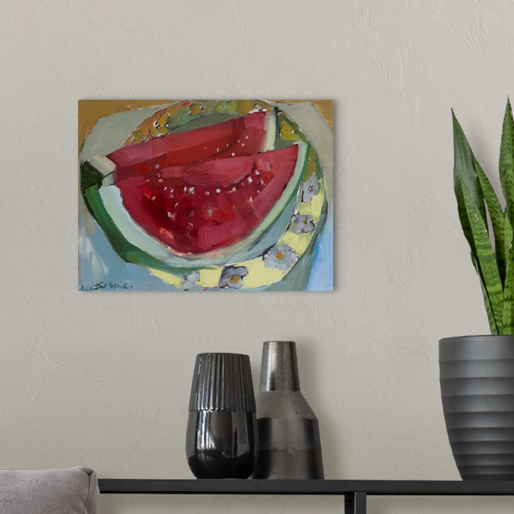A modern room featuring Watermelon II