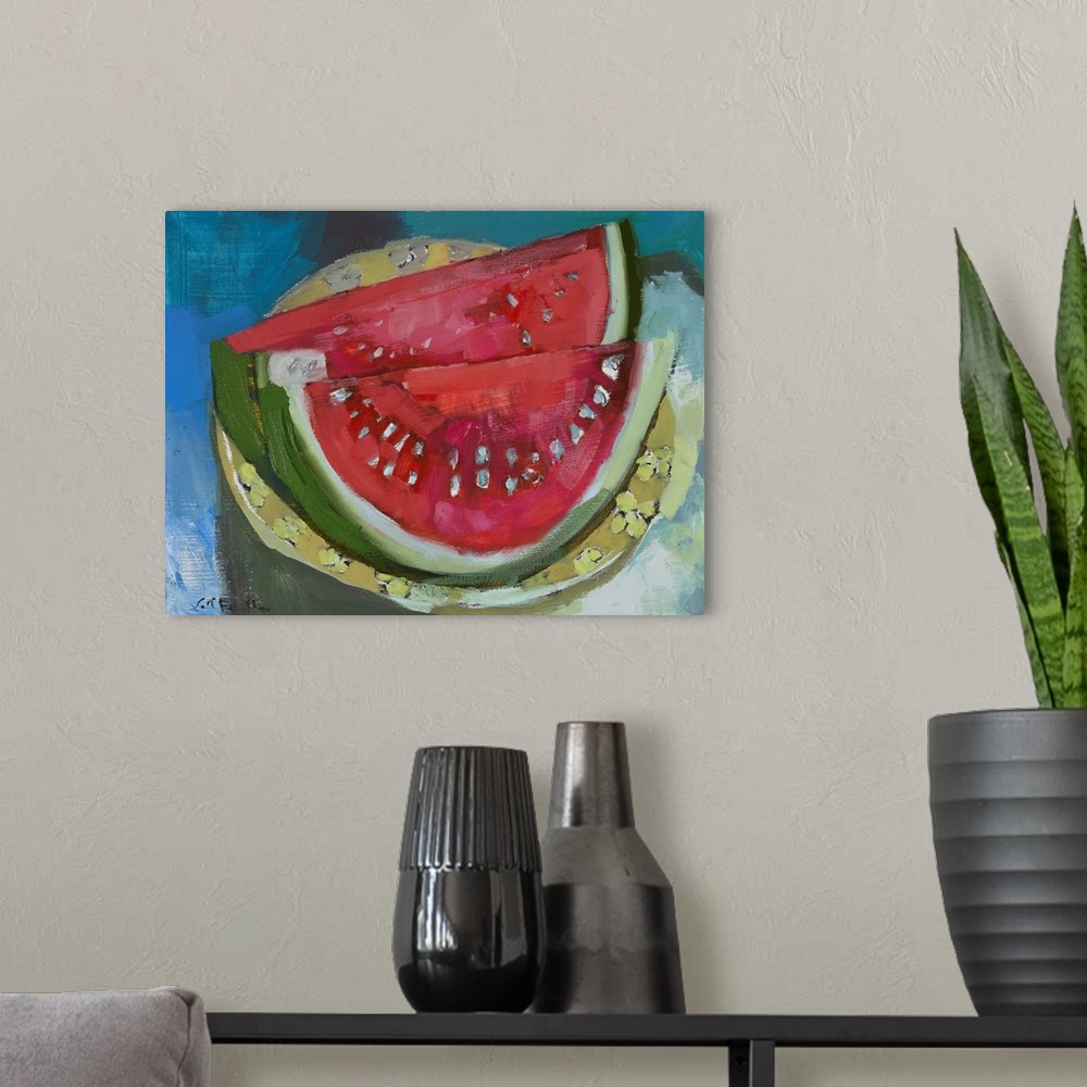 A modern room featuring Watermelon V