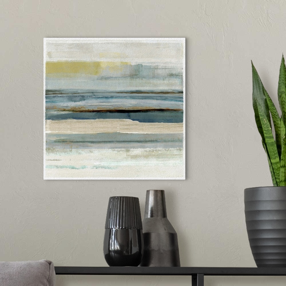 A modern room featuring Watery Sunrise I