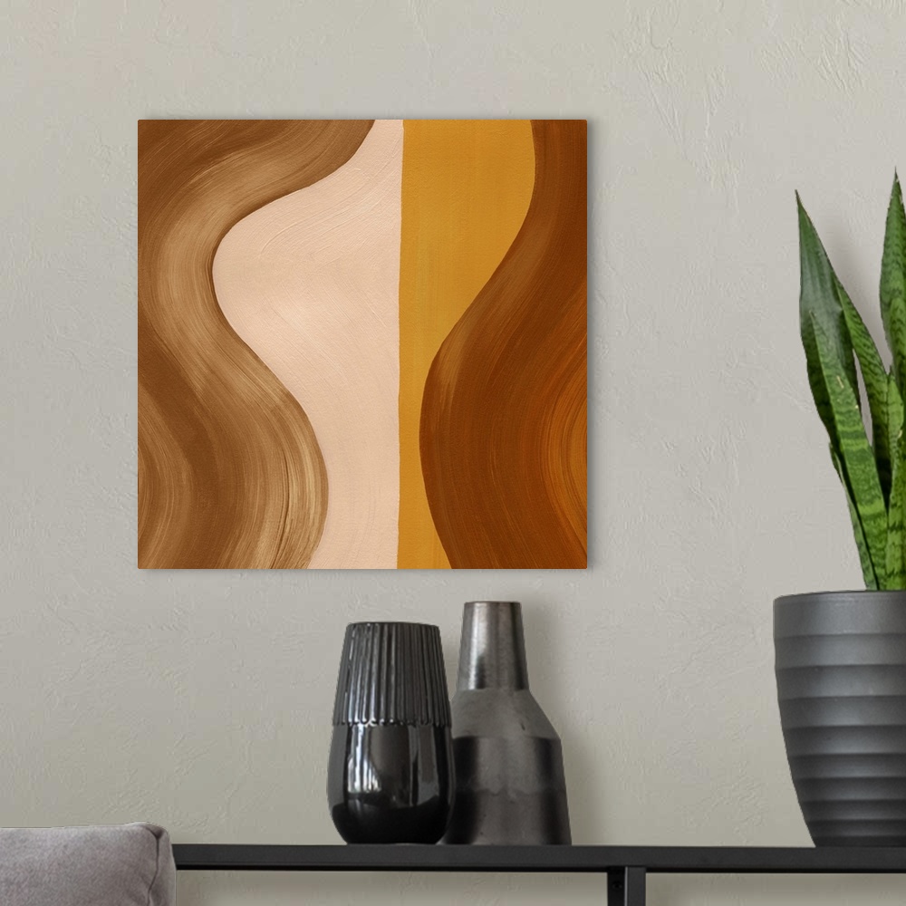 A modern room featuring Wavy Clay I