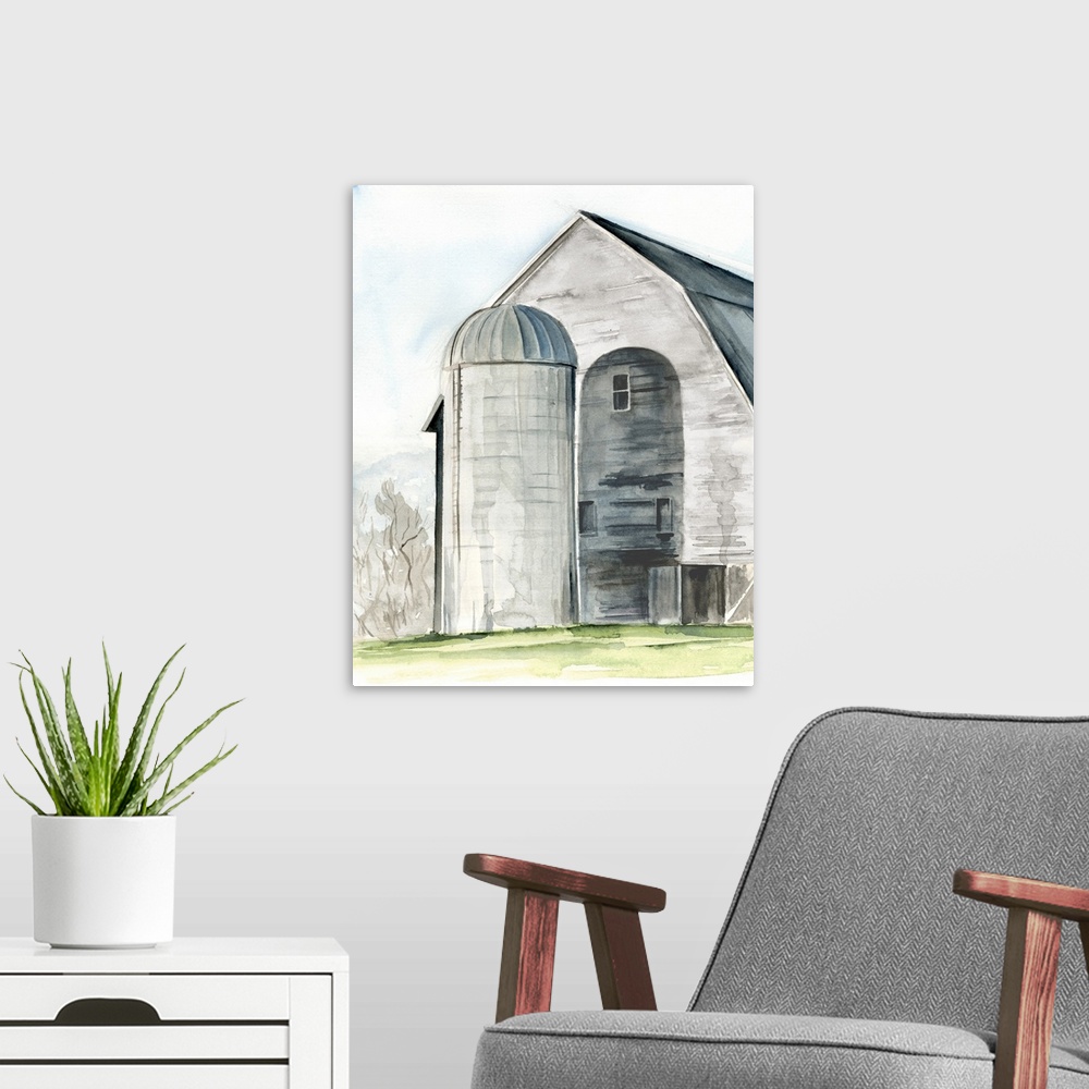 A modern room featuring Weathered Barn I