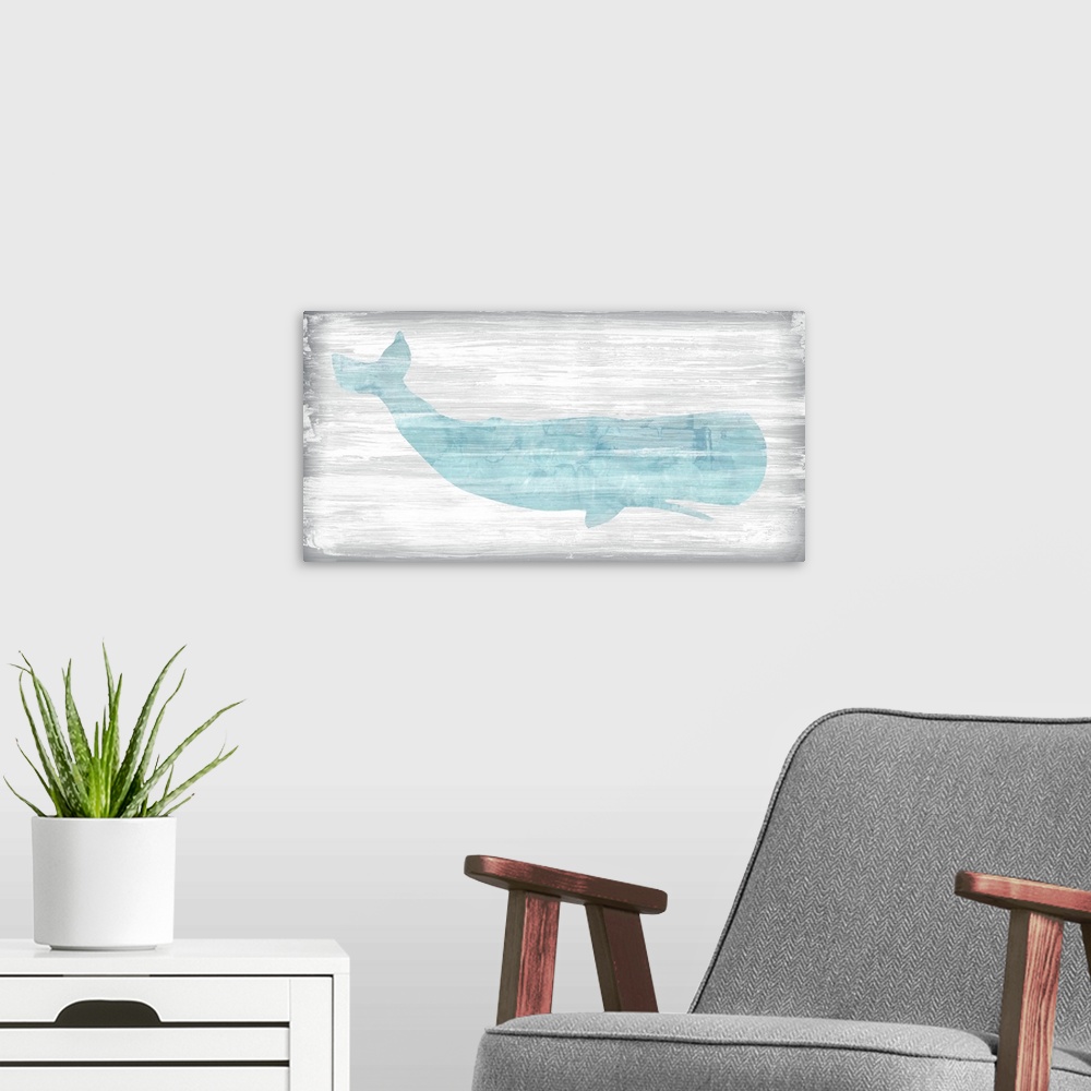 A modern room featuring Weathered Whale I