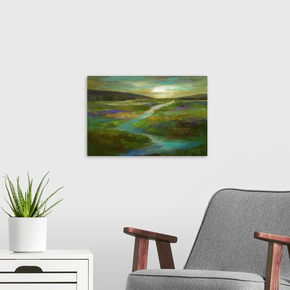 A modern room featuring Wetlands In Autumn