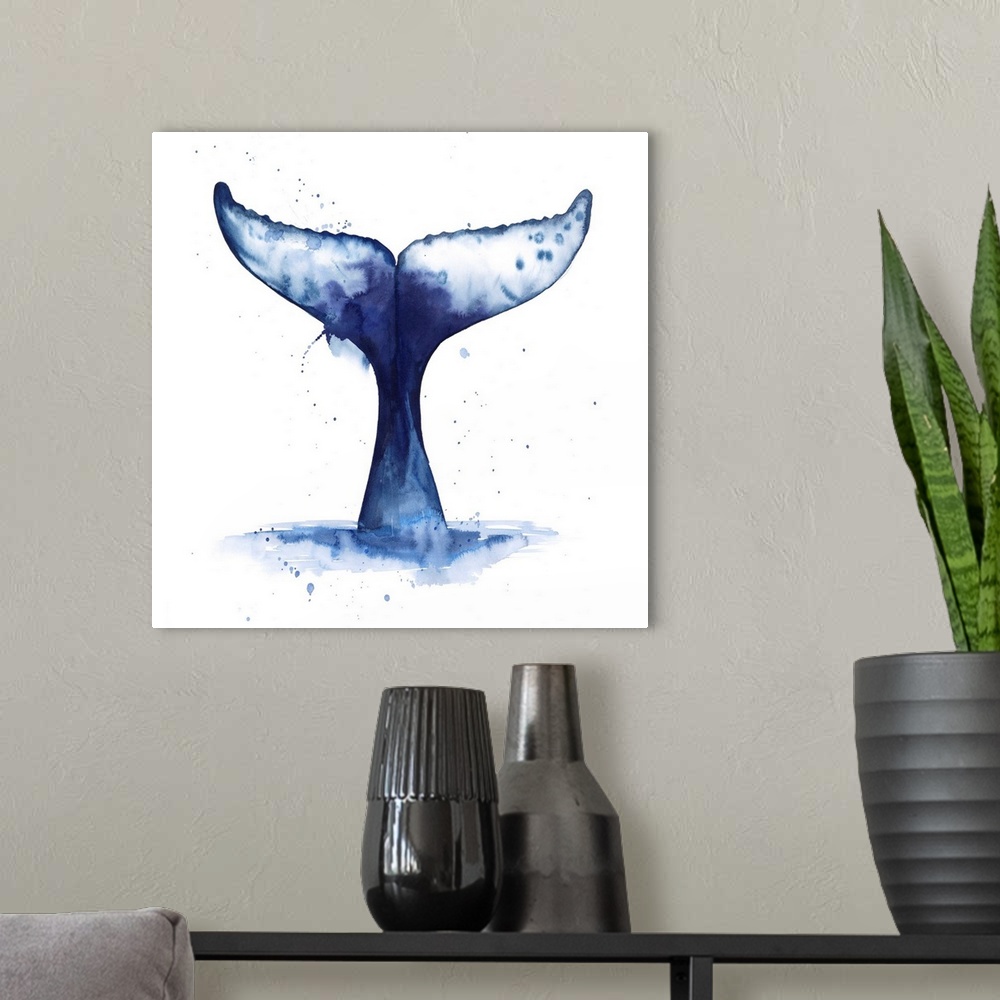 A modern room featuring Whale Wave II