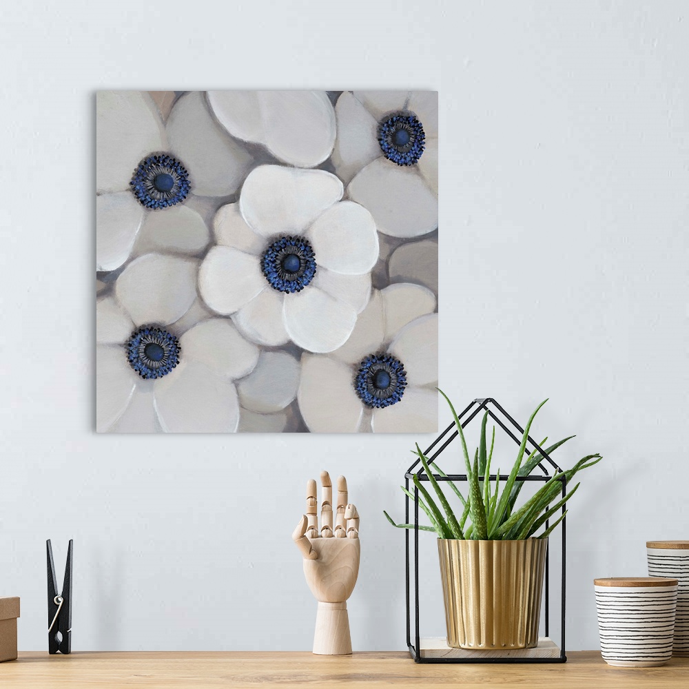 A bohemian room featuring White Anemone I