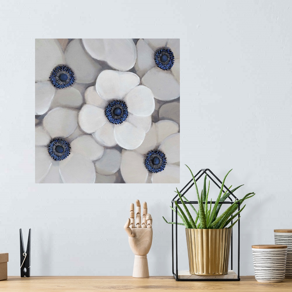 A bohemian room featuring White Anemone I