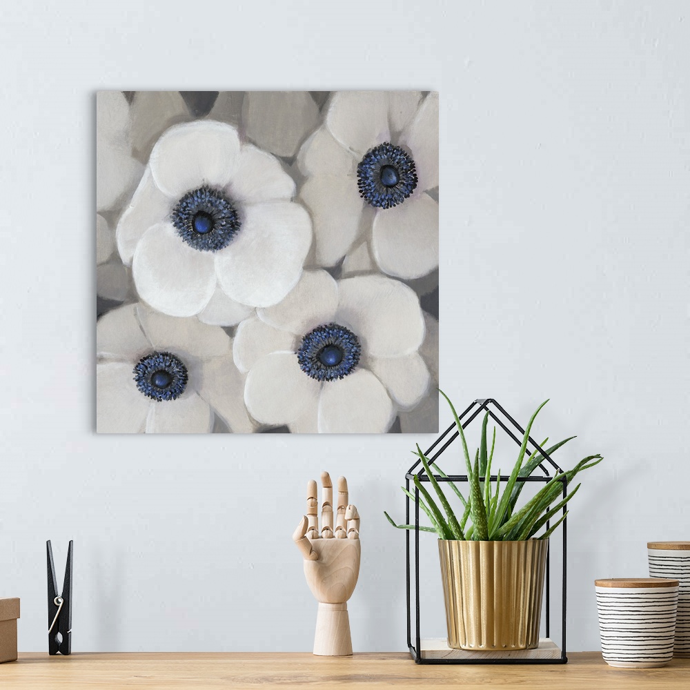 A bohemian room featuring White Anemone II