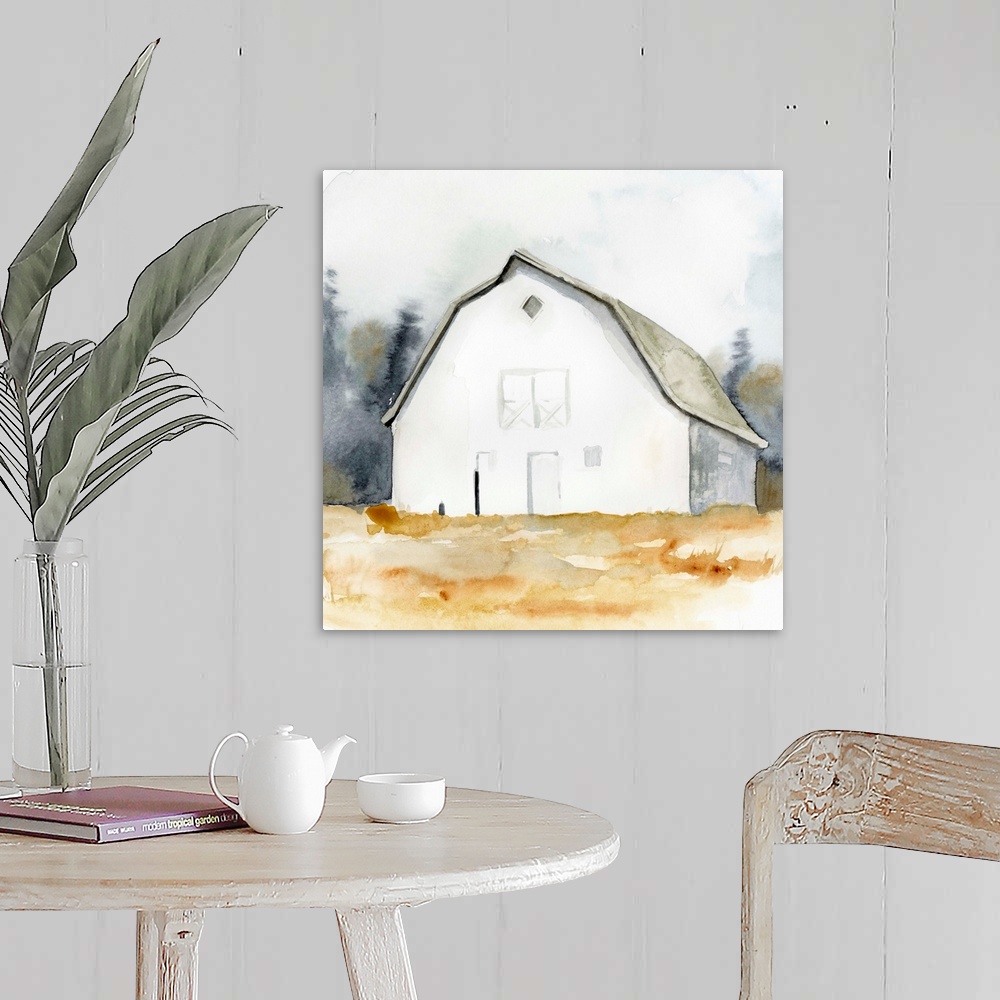 A farmhouse room featuring White Barn Watercolor III
