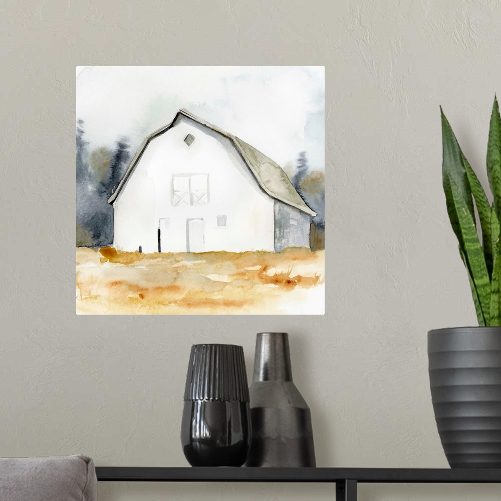 A modern room featuring White Barn Watercolor III