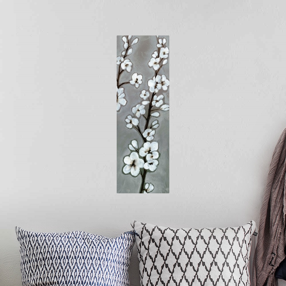 A bohemian room featuring White Blossoms II