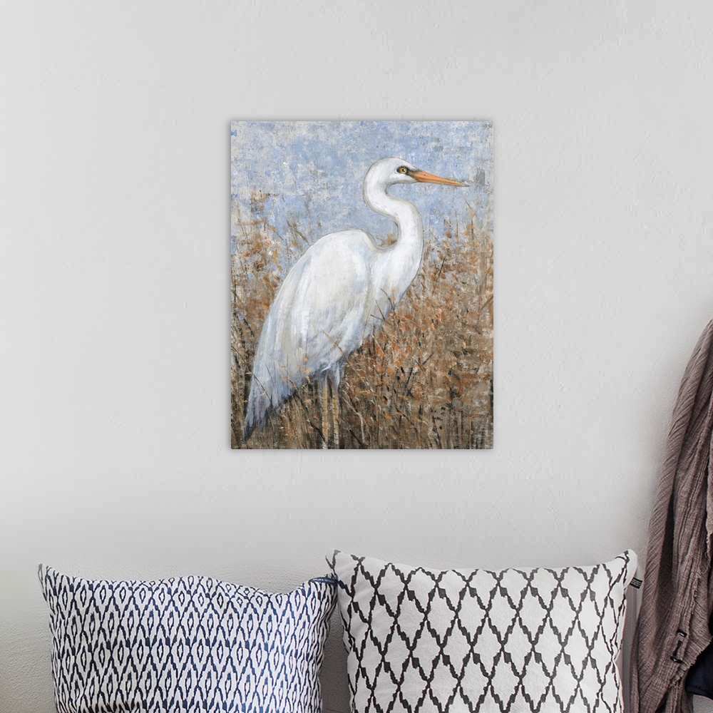 A bohemian room featuring White Heron I