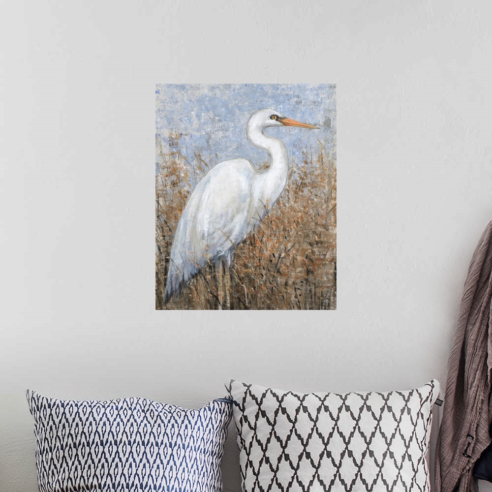 A bohemian room featuring White Heron I