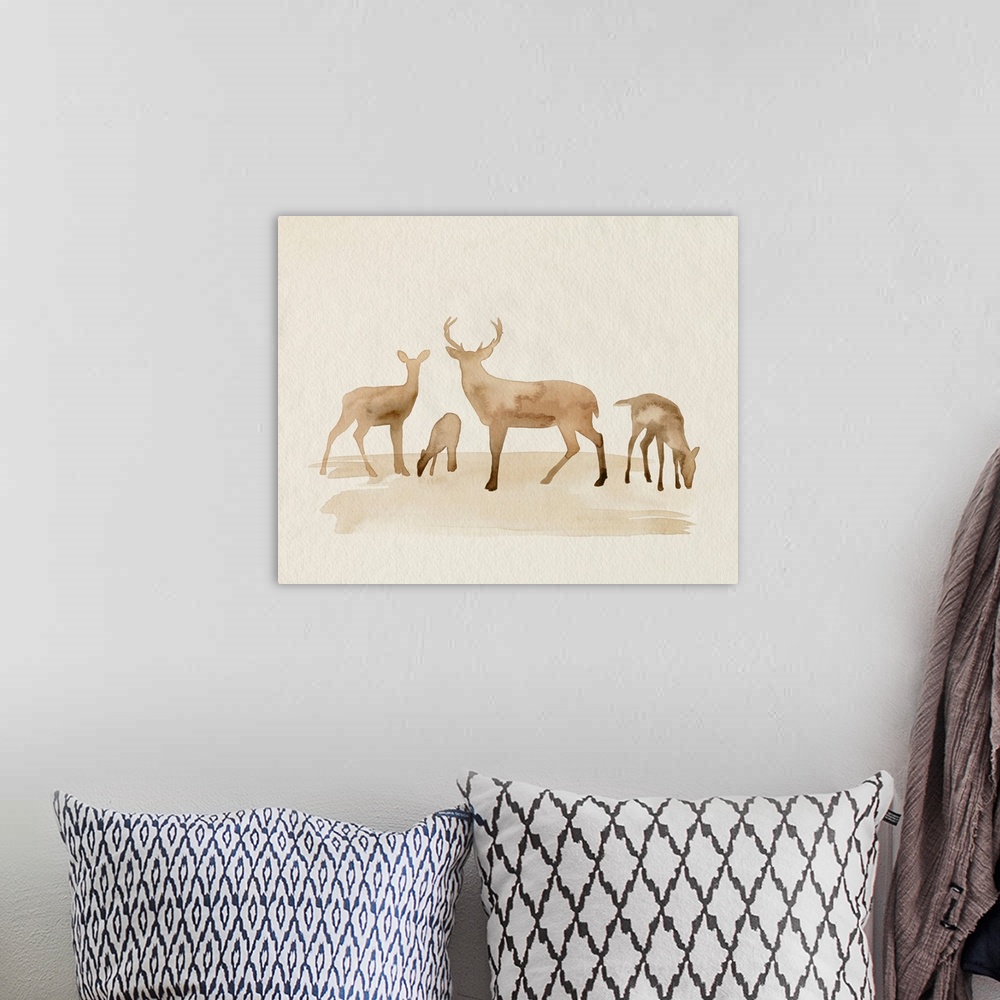 A bohemian room featuring Whitetail Herd I