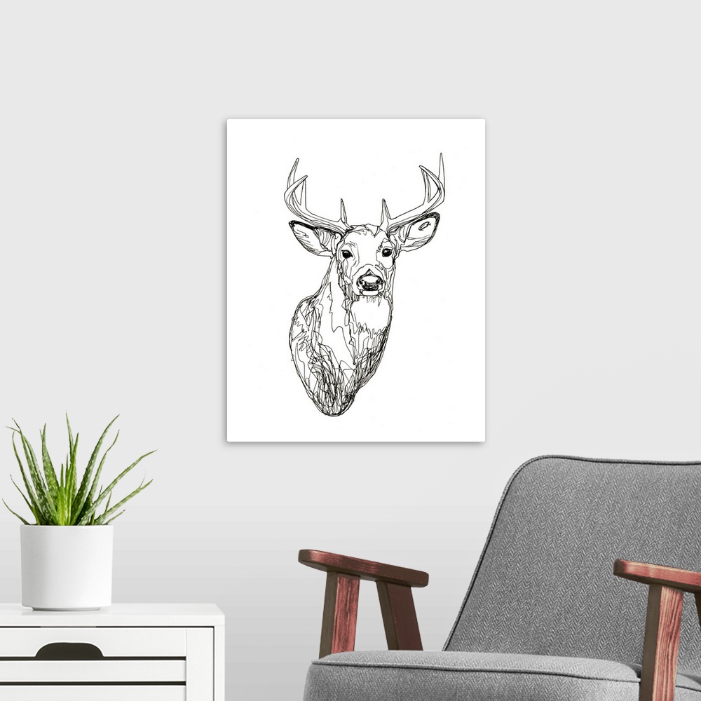 A modern room featuring Whitetail Wireframe I