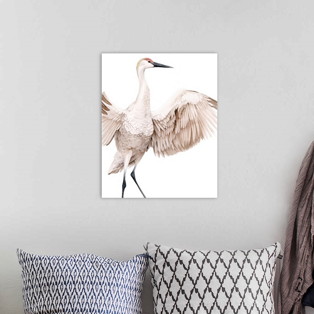A bohemian room featuring Whooping Crane I