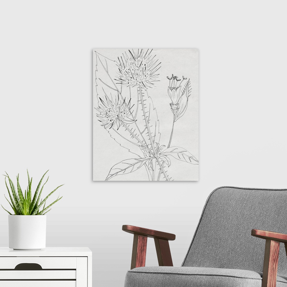 A modern room featuring Wild Blossoms I