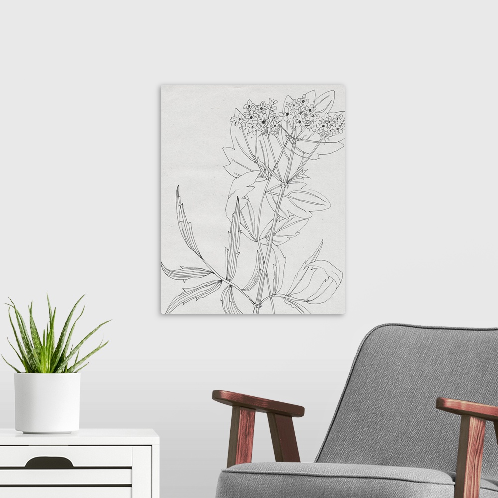 A modern room featuring Wild Blossoms II