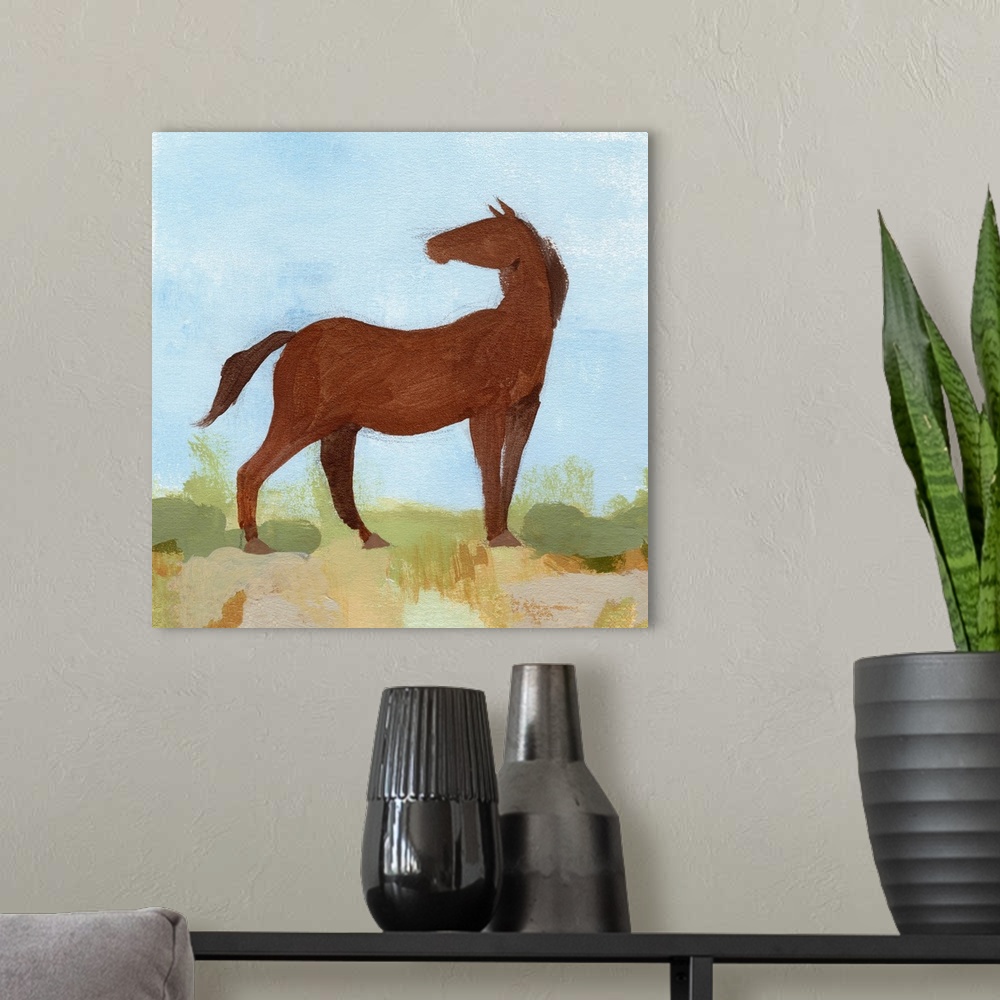 A modern room featuring Wild Pony I
