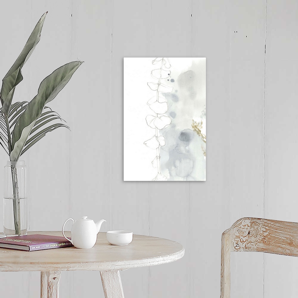 A farmhouse room featuring Wildflower Triptych I