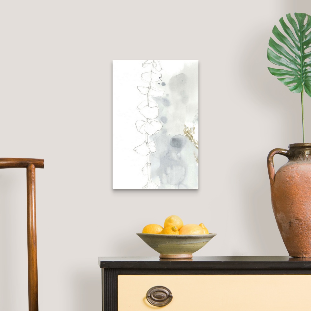 A traditional room featuring Wildflower Triptych I