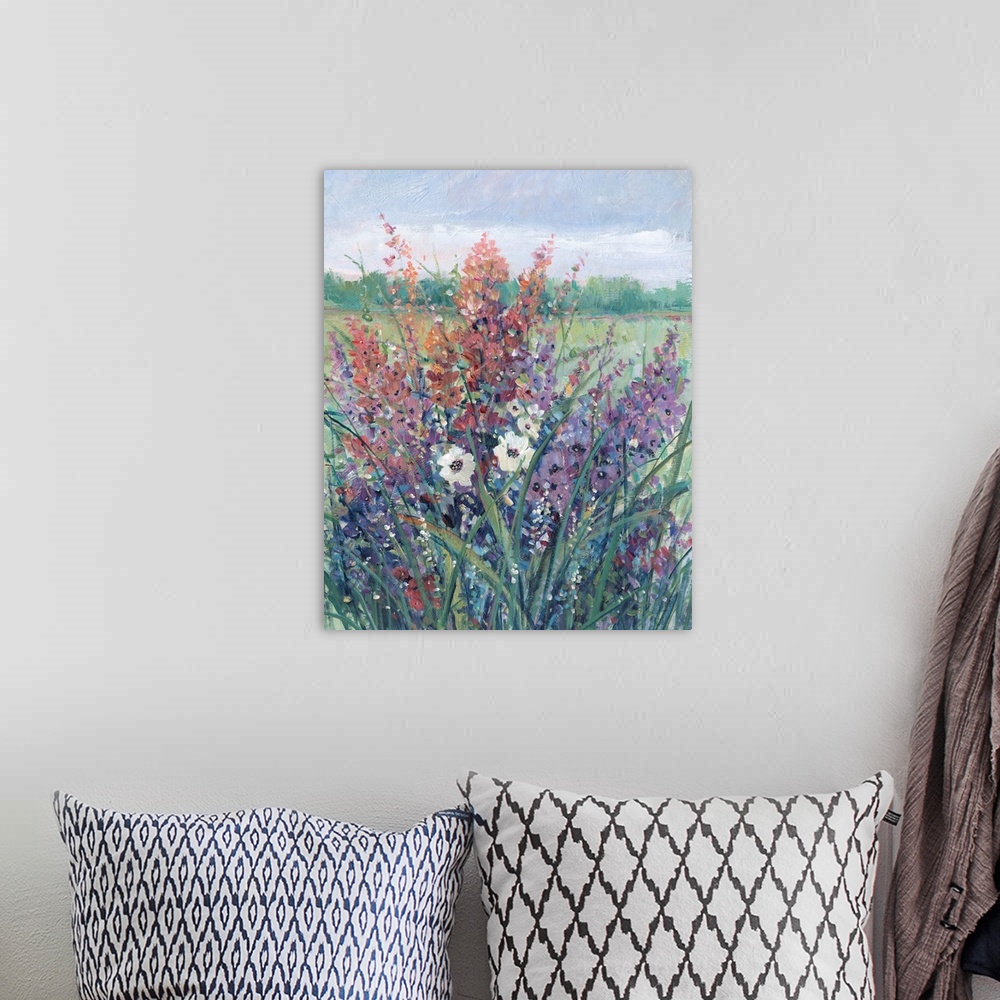 A bohemian room featuring Wildflowers In Pasture II