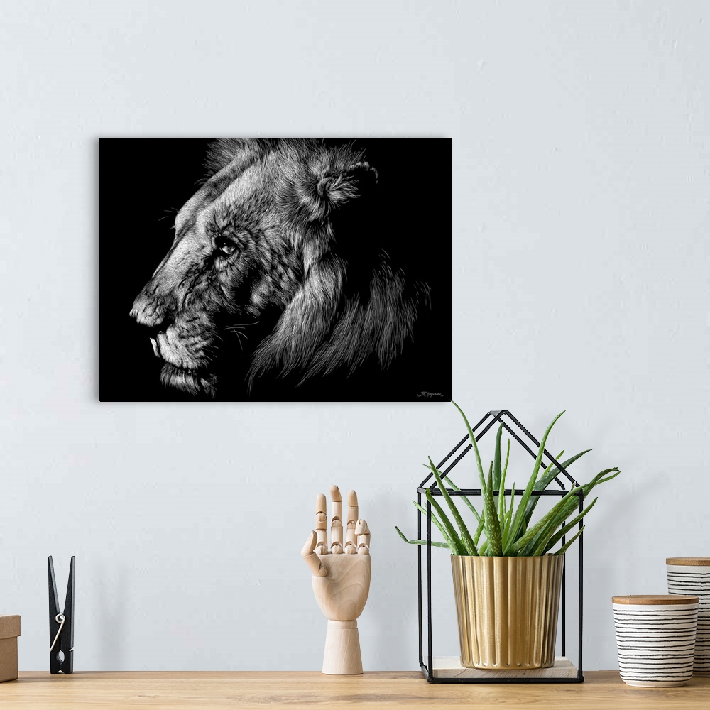 A bohemian room featuring Wildlife Scratchboards I