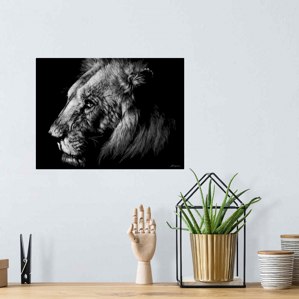 A bohemian room featuring Wildlife Scratchboards I