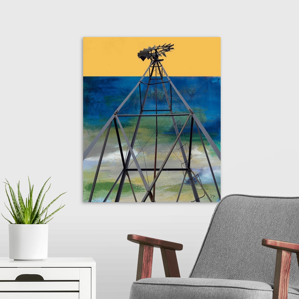 A modern room featuring Windmill Abstract