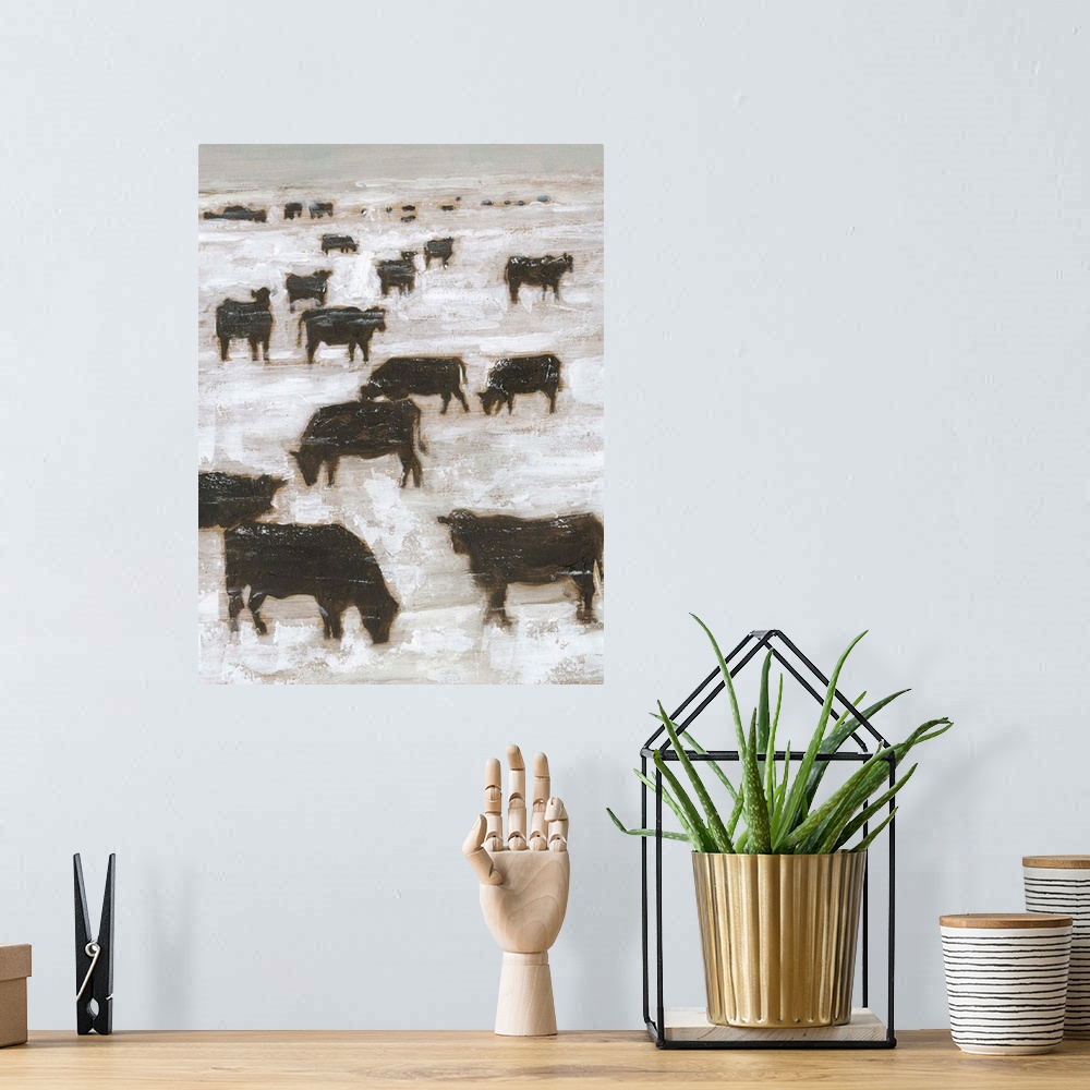 A bohemian room featuring Winter Grazing I