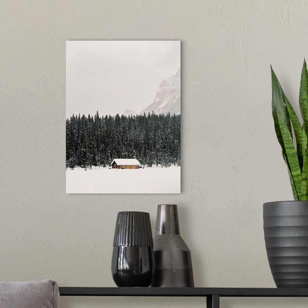 A modern room featuring Winter Trees IV