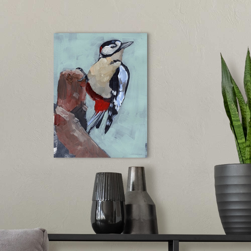 A modern room featuring Woodpecker Paintstrokes II